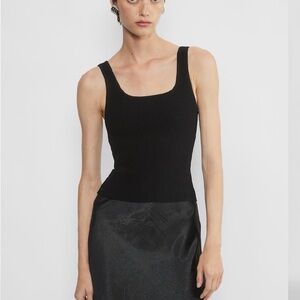 Aritzia Babaton Sculpt Knit Square Neck Tank